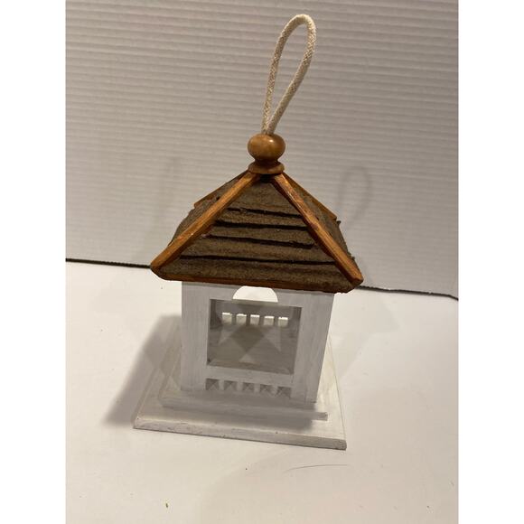 Wooden White Gazebo Home Decor, Rustic Charm, Farmhouse Shelf Sitter - Picture 1 of 6